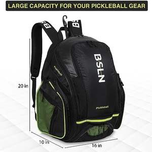 Free sample Custom Pickleball Paddle <b>Backpack</b> Racketball Sling Bag Tennis Bag With <b>Water</b> Bottle Holder - Product Image 2