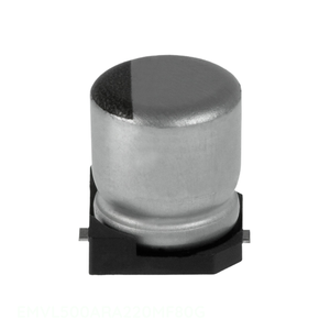 Distribuidor Autorizado, Condensador de Aluminio de Montaje Superficial de 22 uF, 22UF 20% 50V SMD EMVL500ARA220MF80G - Product Image 1