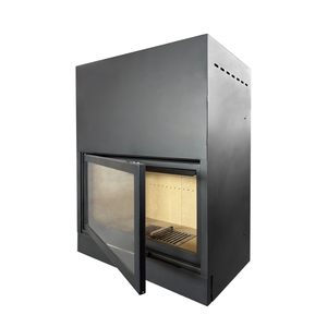 Poêle à bois autoportant moderne en acier pour <span class=keywords><strong>intérieur</strong></span>, <span class=keywords><strong>cheminée</strong></span> <span class=keywords><strong>mobile</strong></span> remplie d'eau, 16KW, 75% d'efficacité, pour salon et hôtel - Product Image 4