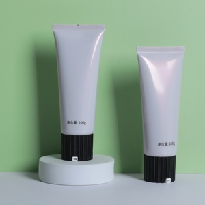 Wholesale Custom Logo Printed 50ml 100g PE Blank <b>White</b> Tube Eye Cream Container <b>Screw</b> Flip Cap Empty Skin Care Container - Product Image 6