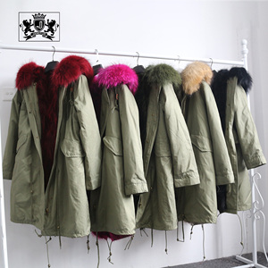 Janefur Hot Sale High Quality Women Winter <strong>Fur</strong> Parka <strong>Jacket</strong> Customized Color Female Real Raccoon <strong>Fur</strong> <strong>Lined</strong> Parka - Product Image 5