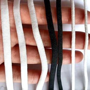 Fascia elastica elastica 3mm - 5mm in fabbrica per auricolari elastici monouso in Nylon Spandex in poliestere - Product Image 1