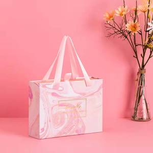 Bolsas de regalo personalizadas de lujo, bolsas de papel extra grandes para manualidades navideñas, para regalo, tela para zapatos, bolsa de papel de compras con mango - Product Image 6