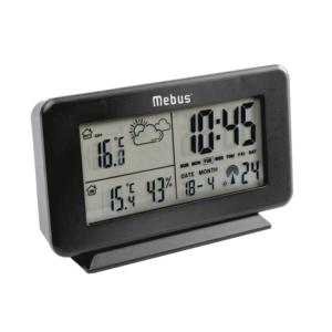 Mebus Funk-wetterstation 4x13x8cm kabellos Schwarz - Product Image 1