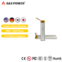 Batterie polymère LiCoO2 601362 500 mAh avec 500 cycles 3,7 V certifiée UL1642/IEC/UN38.3/CE pour équipement de protection de l'environnement