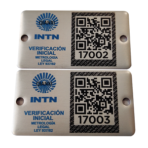 Khắc Laser Số Serial Tấm Anodized Nhôm Tài Sản Theo Dõi Thẻ Tùy Chỉnh In Ấn Kim Loại Mã QR Mã Vạch Nhãn - Product Image 2