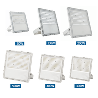 Alto lúmenes Ip65 impermeable proyector al aire libre iluminación de jardín aluminio 50W 100W 150W 200W 250W 300W Luz de inundación Led