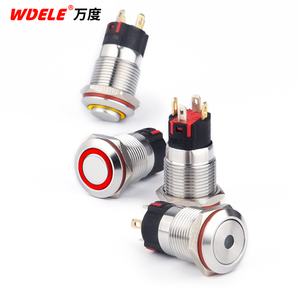 Botón <span class=keywords><strong>pulsador</strong></span> de Metal de 12mm IP67, <span class=keywords><strong>timbre</strong></span> de bocina de coche autoblocante/momentáneo sin luz, resistente al agua, 24V máx. <span class=keywords><strong>para</strong></span> Control de 220V/250V - Product Image 6