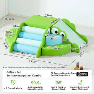 टॉडलर चढ़ाई खिलौने, 6-टुकड़ा फोम ब्लॉक, क्रॉलिंग, चढ़ाई और स्लाइडिंग के लिए इनडोर सॉफ्ट प्ले जिम जिम - Product Image 6