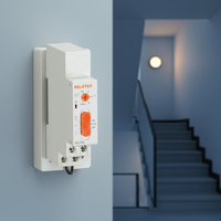 RELETEK AC220V-240V 50/60HZ, RS-TSL pengendali lampu Relay Delay waktu tangga miniatur dapat disesuaikan