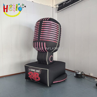 Modèle de microphone gonflable géant, réplique de micro vintage rétro pour la décoration de scène de festival de musique