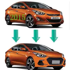 ชุดกันชนรถยนต์ด้านหน้าสำหรับ Hyundai Elantra 2011 2012 2013 2014 2015ชุดบอดี้วัสดุพลาสติก