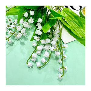 Fleurs artificielles Meiyu Craft, lys de la vallée blancs en plastique, décorations de mariage, accessoires de photographie, décoration intérieure - Product Image 4
