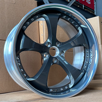 Rines Forjados VSKF de 2/3 Piezas, 17, 18, 19, 20 Pulgadas, Color Gris Metálico Pulido, Borde Escalonado Profundo, 5x114.3 para 350Z G35 S13 S14 A80 A90