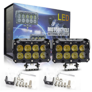 Phare avant à LED pour moto à 8 lentilles, éclairage automatique extérieur, projecteur bicolore jaune et blanc, feux auxiliaires antibrouillard pour Jeep et SUV - Product Image 1