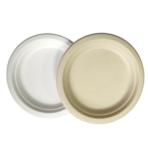 Assiettes jetables 100% compostables et biodégradables sans PFAS, 9 pouces - Product Image 2