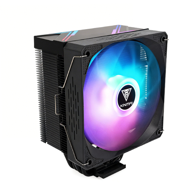 XINMAI 120mm CPU Cooler RGB 4 Heat Pipes Computer Fan forCPU Cooling Fan for Intel AMD Desktop Processors Air Cooler Heatsink