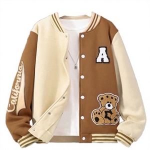 Chaquetas Varsity Personalizadas al por Mayor para Hombre, Estilo Casual de Invierno, con Cuello Alto, Impermeables y Resistentes al Viento, Ecológicas, Servicio OEM - Product Image 2