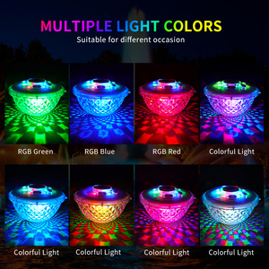 Cootway Factory CT518 Baignoire de piscine extérieure 3000mAH Fontaine d'eau LED étanche IP68 avec un spectacle de lumière hexagonale - Product Image 3