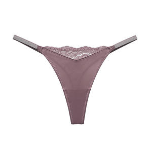 Nouvelle culotte string sans couture à taille basse sexy 2025, sous-vêtements pour femmes, grande taille, spandex/nylon, logo personnalisé, respirant - Product Image 4