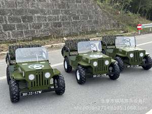 QIQU 레트로 오프로드 디자인 30km/h 속도 음악 조명 디퍼렌셜 모터 듀얼 시트 스틸 프레임 48V 500W 야외용 전기 고카트 - Product Image 5