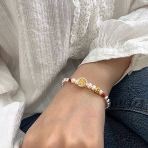 Pulsera de Plata de Ley S925 con Dijes, Perla Roja de la Suerte para Mujer, Joyería Fina para Uso Diario - Product Image 3