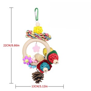 Eco-Friendly 8-Shaped Rattan Bird Cage Accessories Pine Cone Bite Puzzle for <strong>Parrots</strong> Chew <strong>Toys</strong> for Pets - Product Image 4