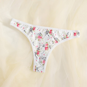 Mutandine a Perizoma in Spandex con <span class=keywords><strong>Disegni</strong></span> Floreali, Biancheria Intima Femminile Erotica Confortevole - Product Image 3