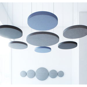 Panneau acoustique enveloppé de tissu panneau PET acoustique pour faux plafond 100% panneaux d'insonorisation en polyester décoration intérieure de la maison - Product Image 1