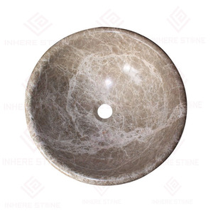 Lavabo en marbre Emperador moderne sur mesure, en <span class=keywords><strong>pierre</strong></span> naturelle, pour salle de bain, hôtel, chambre à coucher - Product Image 2