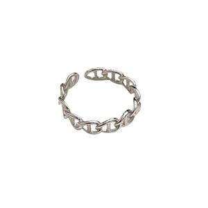 925 Sterling Silver Pig Nose <b>Open</b> <b>Ring</b> For Women Geometric Adjustable Everyday Wear Jewelry - Product Image 4