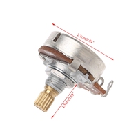 A250K/B250K Potentiomètre Cannelé Pot Guitare Électrique Effet Basse Ampli Tonalité Volume Pièces
