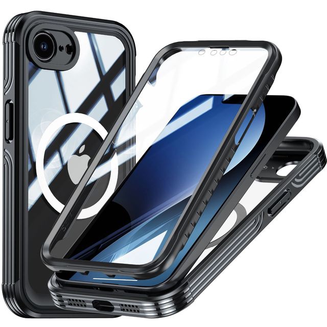 360 Full Cover Protect Magnetic Cover Case for iPhone 16E 17E With Screen Protector Phone Case for iPhone SE 4