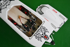 Hellcat E51 sợi thủy tinh sợi carbon kevler điện artr 100 km/h <span class=keywords><strong>RC</strong></span> thuyền W/động cơ kép servo ESC W/o Máy phát Pin - Product Image 4