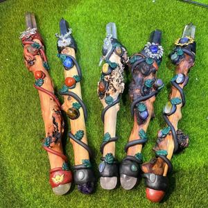 Wholesale Natural <strong>Crystal</strong> Crafts Magic Stick Wand Healing Altar <strong>Witch</strong> Sceptre <strong>Crystal</strong> for Decoration - Product Image 1