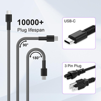 Chargeur pour ordinateur portable USB C 90W pour HP Spectre x360 Adaptateur secteur USB-c 90w Type C Adaptateur secteur Câble d'alimentation