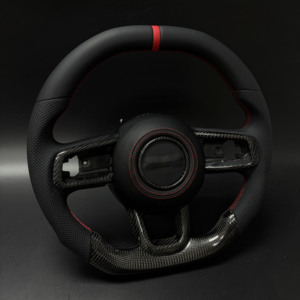 Volante de Cuero y Fibra de Carbono Personalizado para el Interior del Automóvil, para <span class=keywords><strong>Jeep</strong></span> Wrangler JK JL - Product Image 3