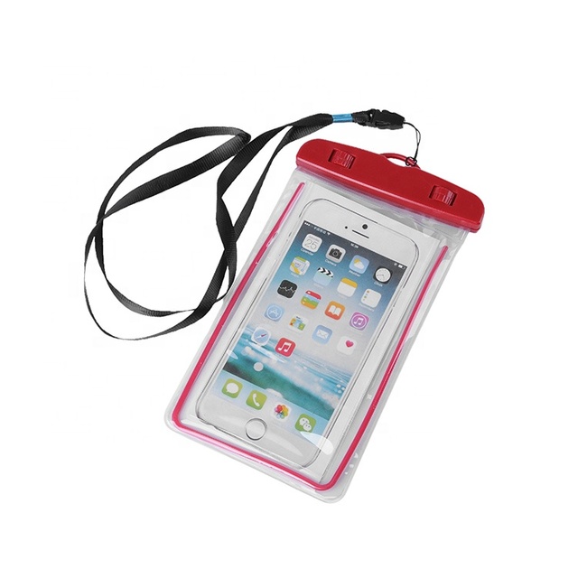 Hot Selling Universal Phone Waterproof Pouch PVC Beach Cell Phone Bag Swim Luminous Waterproof Mobile Pouch