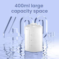 Distributeur automatique de savon liquide et de shampoing pour hôtel sans contact avec base de bureau en plastique ABS, capacité de 350 ml