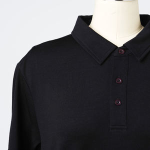 Polo de Lana Merino para Mujer, 18.5, Coolmax, 200 g/m², Manga Corta, Transpirable, Ligero, con Cuello - Product Image 3