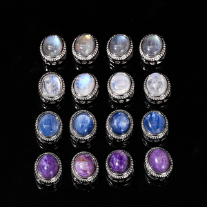 JD GEMS Aleación de piedras preciosas semipreciosas Multi & Mix Accesorios de piedras preciosas Caja mágica de aleación ovalada natural para la fabricación de joyas - Product Image 5