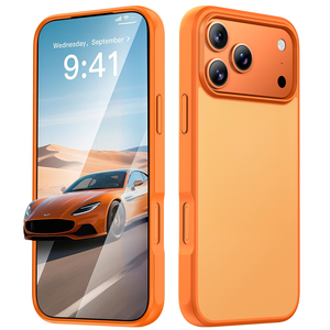 Custodia Antiurto in Silicone Liquido Acrilico <span class=keywords><strong>Arancione</strong></span> per <span class=keywords><strong>iPhone</strong></span> 17, 17 Pro Max, 17 Air, 16, 15, 14, 13, 12, <span class=keywords><strong>11</strong></span> Pro Max - Product Image 1