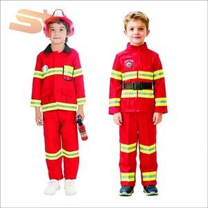 SIKE Costume da Pompiere per Bambini per Halloween, Set per Giochi di Ruolo da Assistente di Volo, Dottore, Ingegnere, <span class=keywords><strong>Chef</strong></span>, per Spettacoli Teatrali - Product Image 5
