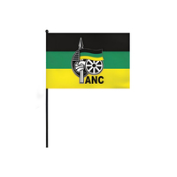 Drapeaux promotionnels personnalisés ANC en polyester haute densité, directement de l'usine, pour les élections sud-africaines 2026, vente en gros
