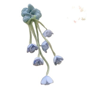 Élastique à cheveux tendance et mignon avec pompon motif muguet, design unique et original, pour femmes, vente en gros, accessoires pour cheveux - Product Image 6