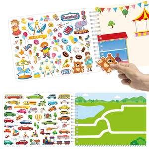 Collection d'<span class=keywords><strong>autocollants</strong></span> vierges <span class=keywords><strong>usborne</strong></span> personnalisés pour enfants panneau d'animaux couverture de livre mignon voiture couverture rigide spirale enfants livre d'<span class=keywords><strong>autocollants</strong></span> réutilisables - Product Image 2