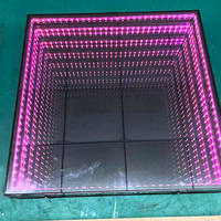 Interactif Selfie Tap Dance Marley Floor Avec Fill Light Lampe Manuel Extérieur Led Disco Sol Miroir Led Rgb Lumière Verre