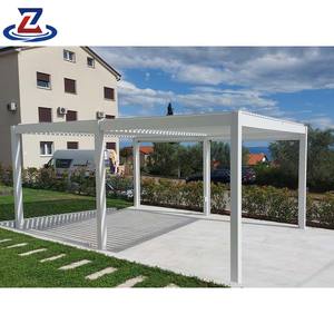 Pérgola Bioclimática de Alumínio à Prova d'Água com Teto de Lâminas Motorizado para Gazebo e Jardim - Product Image 3