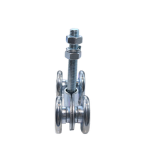 Rouleaux coulissants en acier Longueur du rouleau de roue 56mm Largeur 26mm Hauteur de la roue 23 Dimensions de la poulie de la roue suspendue