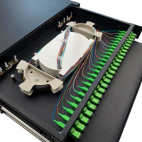 Tiroir optique 1U pour panneau de brassage fibre optique SC/APC, modèle unique, pour serveur rackable LC, ODF, FTTH, réseau GSM, RJ45